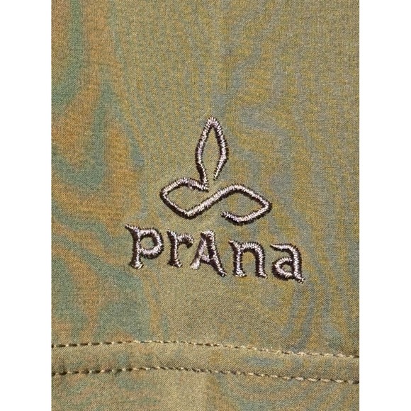 PrAna Mens Olive Green Board Shorts Size 31 UPF 50+ Recycled Stretch Swim Trunks - Picture 3 of 9